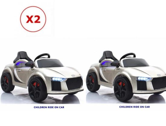 صورة سيارتين اودي اطفال ماطورين 12 فولت